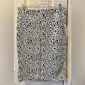 Navy & White Pencil Skirt